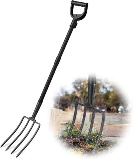 Woelvork - Spitvork - Grelinette - 127cm - Zwart van Kreator