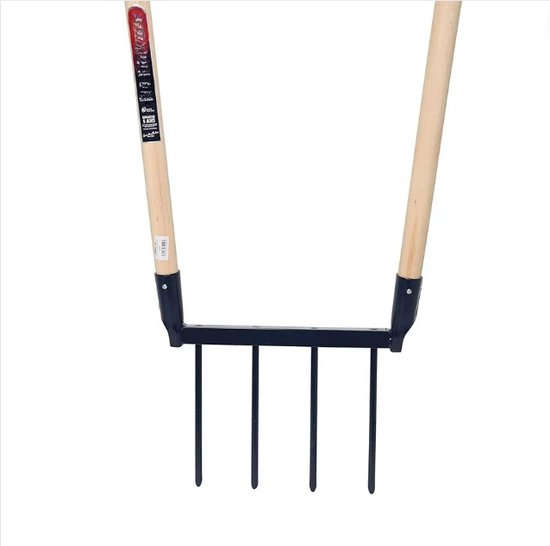 Woelvork - Spitvork met Brede Tanden voor Sneller Werk - Mestvork met Ergonomische Lange Steel - 4 Tanden van Forgecraft