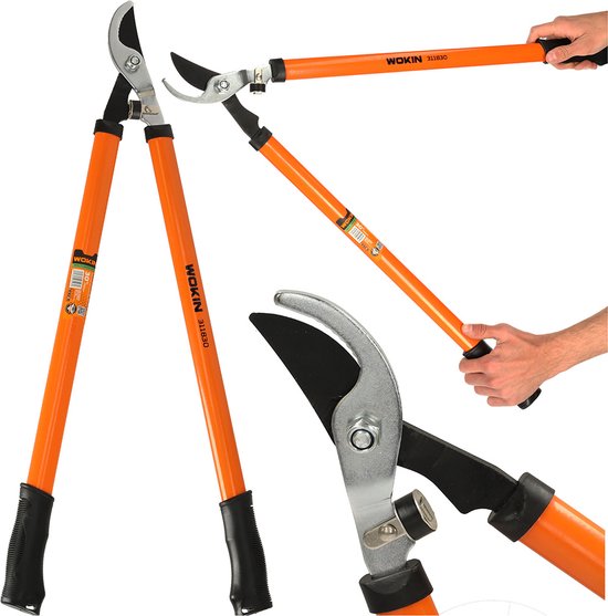 Wokin 311830 Takkenschaar Max Knipdiameter 42mm - Totale Lengte 75cm - Ergonomische Handgrepen - Oranje van Wokin