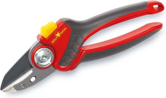 WOLF-Garten Snoeischaar "Premium Plus" RS 4000 - aambeeld - max. knipdiameter 25 mm - links- en rechtshandige - softinleg handgreep - snijhoek 30° - voor grote handen - vervangbare messen en aambeeld van WOLF-Garten