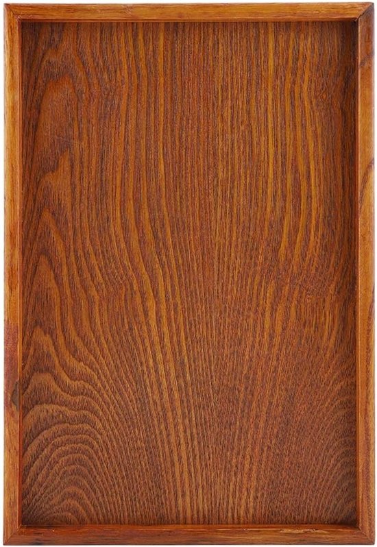 Wooden Container, Sturdy Wooden Rectangular Tableware, Tray, Food Fruit Plate, Tea, Serving Plate, Snack Bar, Food Storage, Plate, Table Plate for Restaurant, Home (35 * 24cm) van Juvale