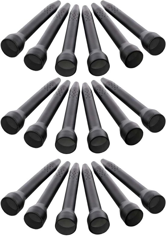 Wortelgieters Set - Watergevers Planten - Gerichte Irrigatie - Waterbesparend Systeem - 30 cm 18 Stuks - Zwart