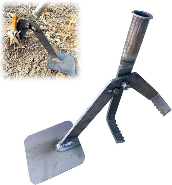Worteltrekker Gereedschap - Wortelgraver Stronkenverwijderaar - Tuinonderhoud Uitgraven - Verstelbare Antislip Klem - 36 x 20 x 15 cm - Metaal