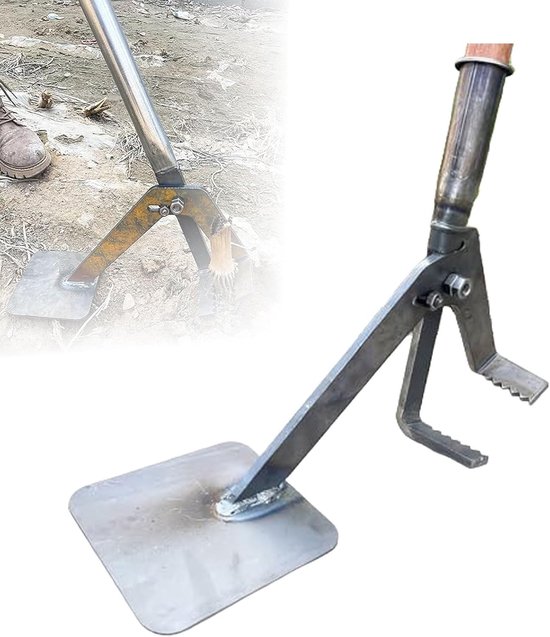 Worteltrekker Tool - Paal Verwijderaar - Onkruid Verwijderen - Hefboom Ontwerp - Verstelbaar 18 cm - Metaal