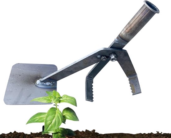 Worteltrekker Tool - Stengel Verwijderaar - Tuin Onderhoud - Verstelbare Antislip Klem - 36 x 20 x 15 cm - Zilver