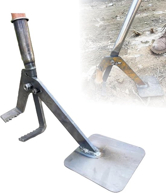 Worteltrekker Tuin - Stronkenverwijderaar Gazon - Onkruid Verwijderen - Ergonomisch Hefboomprincipe - 18 cm Kaak - Metaal