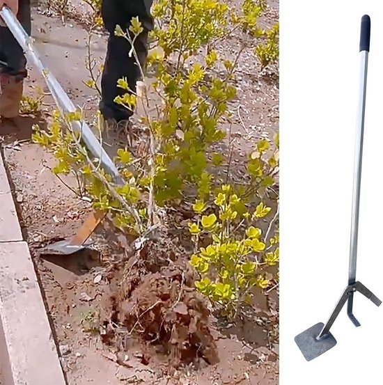 Wortelverwijderaar Gereedschap - Boomtrekker Onkruidsteker - Tuin Opruimen - Hoge Hefboomwerking - 15 cm Kaken - Zilver