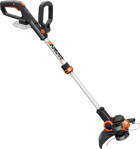 WORX WG163E.9 Accu grastrimmer 20V - kantensnijder - 2-in-1 functie grastrimmer en randsnijder - afstandsbescherming draadspoel - zonder accu & oplader van WORX