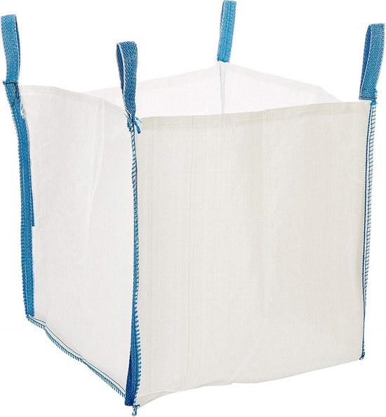 Wovar Big Bags 80x80x80 cm met Hijslus voor 1000 KG | Per Stuk | Big bag puinzakken