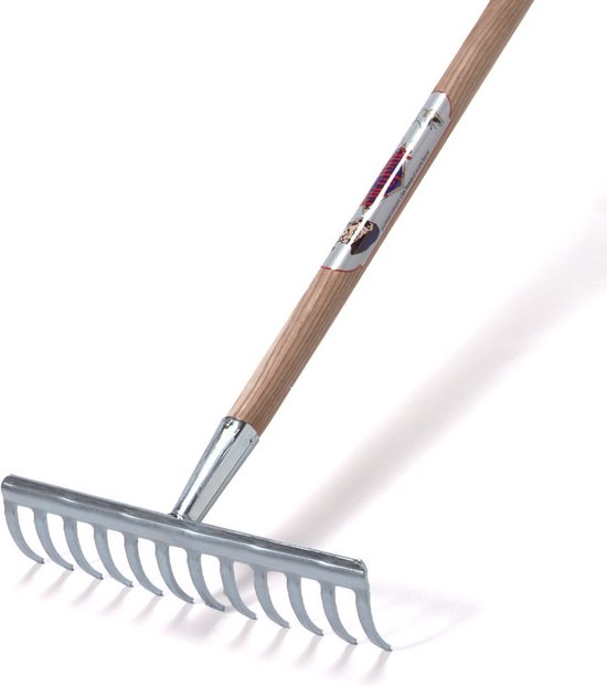 Wovar Tuinhark met Steel 160 cm | 12 Tands | Verzinkt Staal | Per Stuk van Wovar