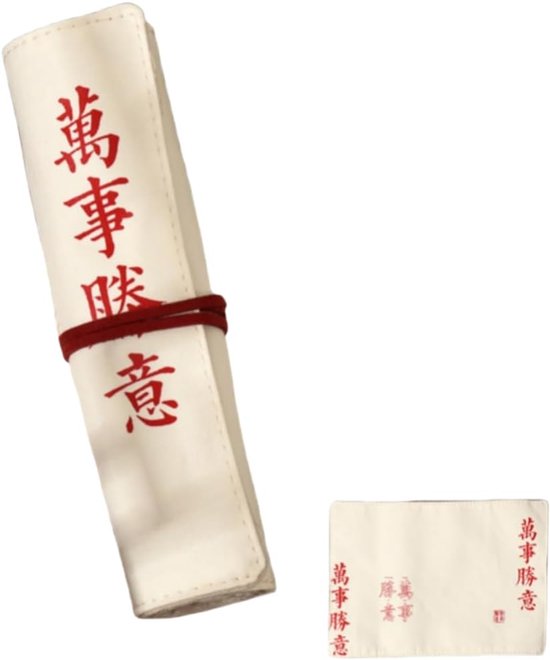 Wrap 26 Kleuren Grote Capaciteit Chinese Stijl Stoffen Rolgordijn Etui-Smoothly