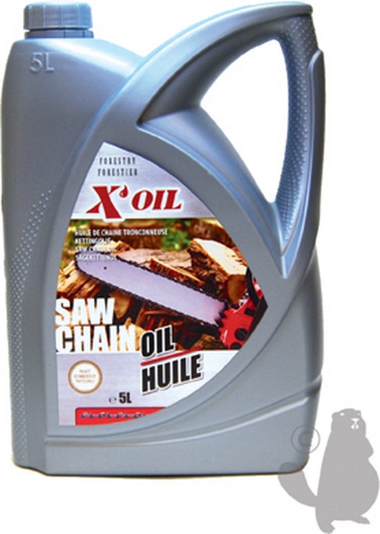 X'OIL 8102318 Zaagkettingolie - 5 liter - Viscositeitsindex 97 - 100mm²/s op 40 graden van X'OIL