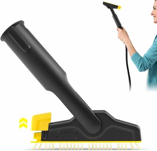 XXL voegenborstel - Reiniger Schoonmaakborstel - Badkamer Reinigen - Flexibel Gewricht - 157 x 217 cm - Zwart