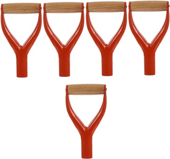 Y-Vormige Schep Handvatten - Vervangende Handgrepen Tuin - Tuinieren Makkelijker Maken - Ergonomisch Ontwerp - 5 stuks - Rood