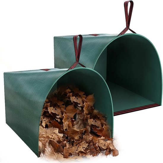 YAGXIG 45 gallon vuilniszakken voor op het terras - Opvouwbare zakken voor het verzamelen van bladeren en takjes - Zakken voor het verzamelen van gevallen bladeren, grasmaaisel en ander tuinafval - Hulpmiddel voor buitenreiniging - Set van 2