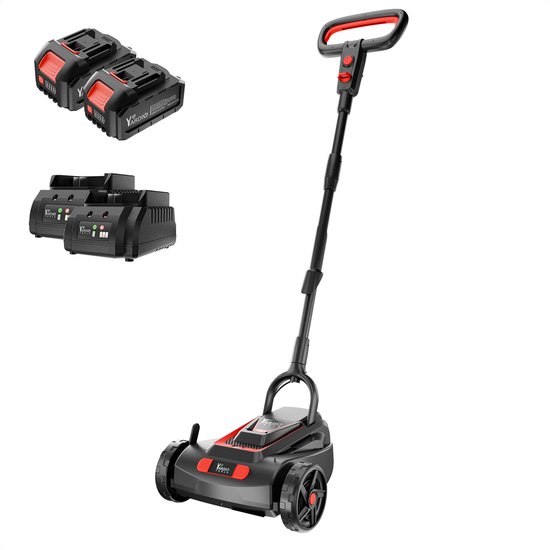 YARDIO Tools® - Grasmaaier Elektrisch - Grasmaaier Accu - Handmaaier - 220mm maaibreedte - 21v incl. 2x 4.0a Accu en Snellader - tot 100m2 - EasyMow 220 - EasyMow220-2x-4.0aBAT van YARDIO Tools®