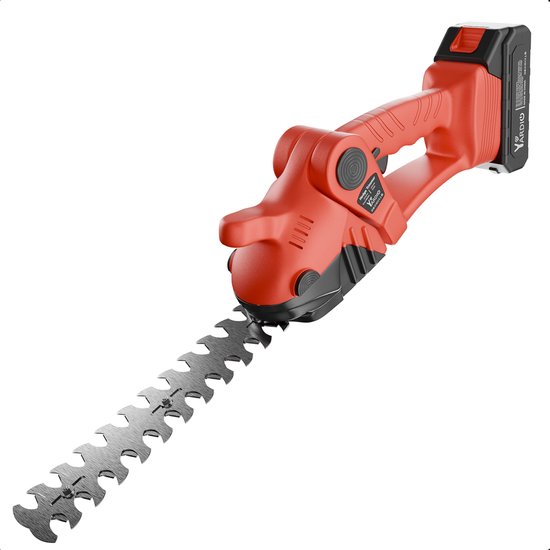 YARDIO Tools® - HTS-22mm - Heggenschaar - 2-in-1 - Heggenschaar Accu Electrisch - Grasschaar Buxusschaar - HTS-22mm - Zonder Accu en Snellader van YARDIO Tools®