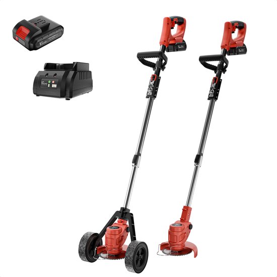 YARDIO Tools® - TGT500W Premium - Grastrimmer - Bosmaaier - Kantenmaaier - Grasmaaier - Elektrische Grastrimmer Bosmaaier - 150mm maaibreedte - 21v incl. 2.0Ah Accu en Snellader van YARDIO Tools®