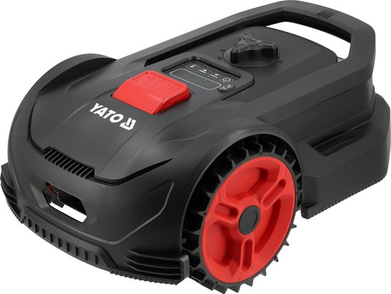 YATO Professionele Robotmaaier - Tot 300 m² - 20V Li-Ion (2 Ah) - Zwevend Maaidek - Regensensor & Diefstalbeveiliging - Inclusief 100 m Begrenzingskabel van Yato