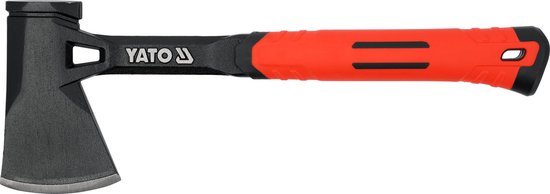 YATO YT-79990 Professionele Handbijl - 600g - Gesmeed #45 Koolstofstaal (48-58 HRC) - Ergonomische TPR Antislip Steel 355 mm - Voor Tuin, Bosbouw & Outdoor