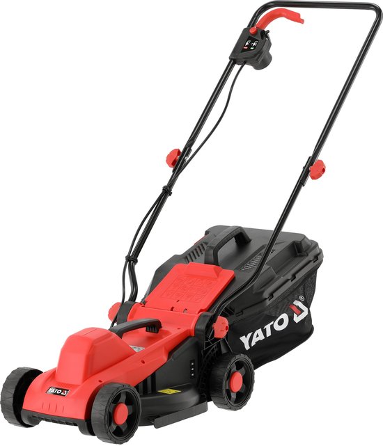 YATO YT-851990 Elektrische Grasmaaier - 1300W - Maaibreedte 33 cm - 30L Grasopvangbak - Lichtgewicht Cirkelmaaier voor Gazons tot 400 m² van Yato