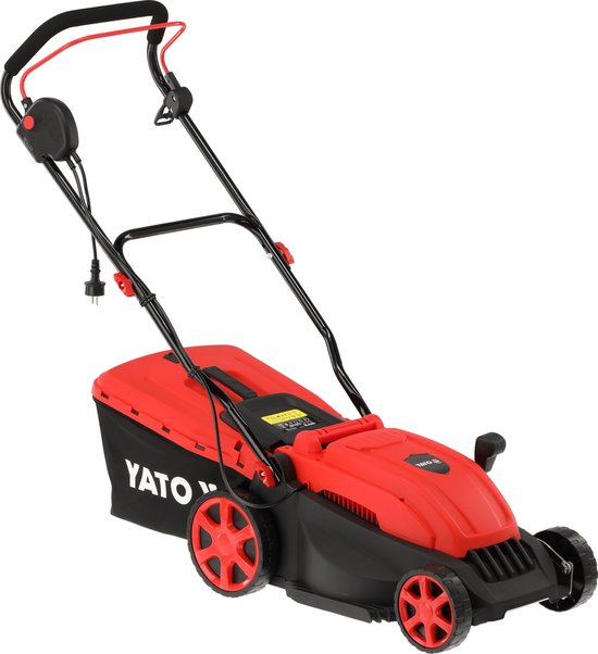 YATO YT-852082 Elektrische Grasmaaier - 1600W Aluminium Inductiemotor - Maaibreedte 36 cm - 45L Opvangbak - 5 Maaihoogtes (25-70 mm)