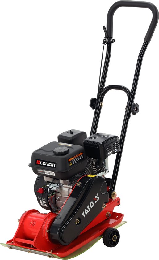 YATO YT-90300 Professionele Benzine Trilplaat - 11 kN - 6,5 PK Loncin G200F Motor - Diepte tot 25 cm - Inclusief Transportwielen & Rubberen Mat - Compact & Lichtgewicht 56 kg van Yato