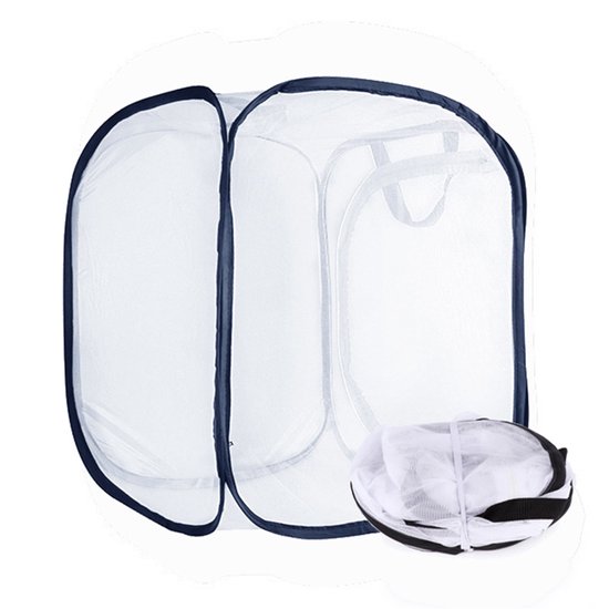 Ynkkvre-Vlinderkweekkooi – Opvouwbare Vlinder Habitat met Gaaspanelen & Ritssluiting – Insectenkooi voor Rupsen en Vlinders (30x30x30 cm) van Merkloos	