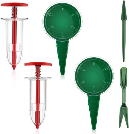 Zaaddispenser set 6-delig - handzaaier voor bloemen groente kruiden