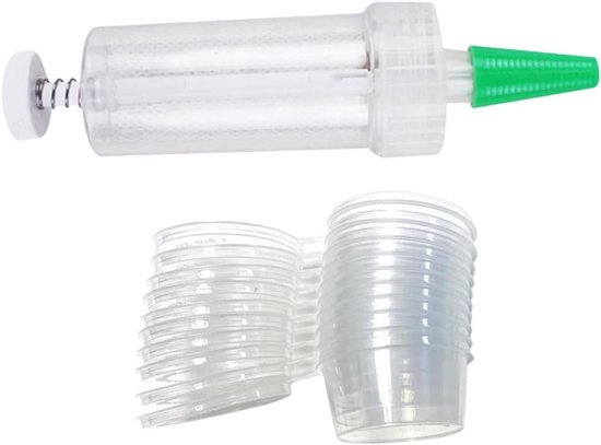 Zaadverspreider Set - Planten Dispenser - Gemakkelijk Zaaien - Handzaam Ontwerp - 18x15x5 cm - Groen