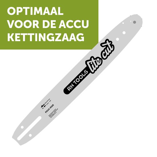 Zaagblad RNtools LiteCut 35cm 3/8 1.1mm voor Accu Kettingzagen (o.a. DeWalt, Milwaukee, Makita en EGO) van RNtools