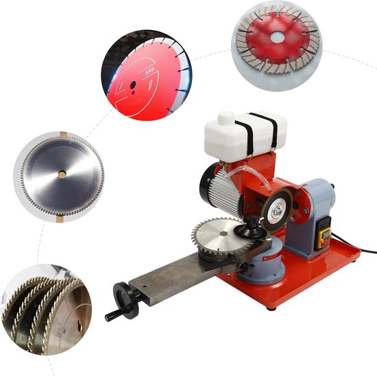Zaagbladslijper Elektrisch - Cirkelzaag Slijper - Scherpe Zaagbladen - Waterinjectie Systeem - 80-700 mm Bladen - Rood van Merkloos	
