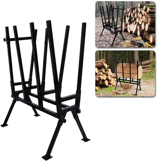 Zaagbok, draagvermogen 400 kg, 77 x 53 x 102 cm, in hoogte verstelbaar met vergrendelingsbeugels van Merkloos	