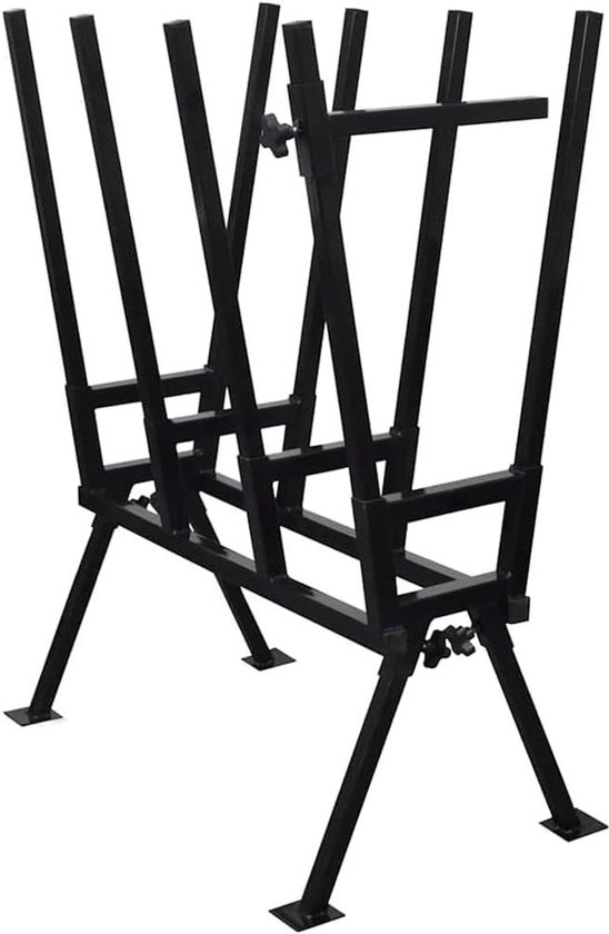 Zaagbok - Houtbok - Hout Zagen - Gepoedercoat Oppervlak - 76 x 50 x 103 cm - Zwart