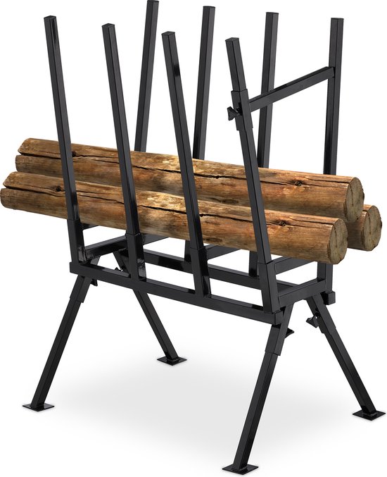 zaagbok - verstelbaar - tot 400 kg - voor kettingzaag - 107 x 81 x 53 cm - staal van Merkloos	