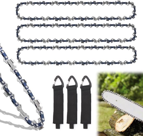 Zaagketting 3/8 inch LP 40 aandrijfschakels - 3x30cm rail - 1,1 mm terugslagarme ketting compatibel met Makita - Einhell - Dolmar - Oregon - Husqvarna - Primaster van Merkloos	