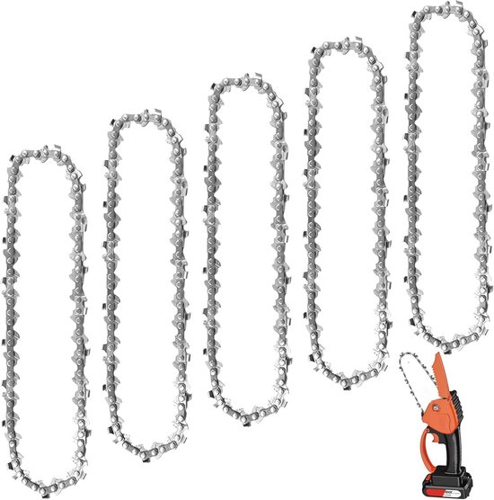 Zaagkettingen 15 cm - 5 stuks - Universele mini-kettingzaag met 37 aandrijfschakels van Splenssy