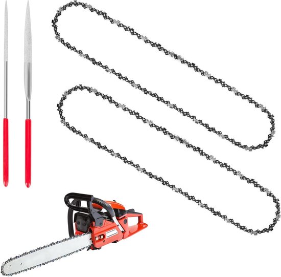 Zaagkettingen 40 cm 3/8 inch LP 13 mm - 59 aandrijfschakels - Stihl Dolmar Husqvarna Einhell Makita - kettingzaagslijper - set van 2 van Vigorflame.