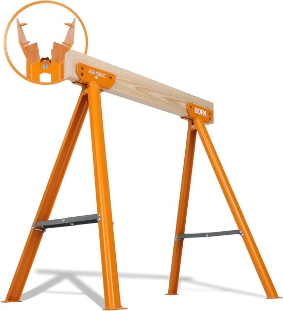 Zaagpaarden Beugels - Werkstations Steunen - Houtbewerking Werkstukken - Zware Stalen Constructie - 453 kg Capaciteit - Zilver van Merkloos	