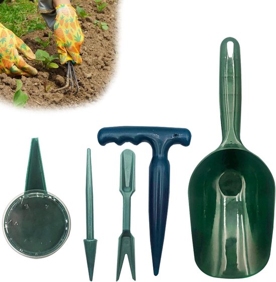Zaai Gereedschap Set - Planten Hulpmiddelen - Efficiënt Zaaien - Multifunctioneel Ontwerp - 5 Delig - Enkel