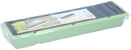 Zaaibak kweekbak groen met 12 vakken kunststof voor planten. van Merkloos	