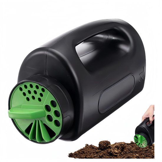 Zaaidoseerder voor Tuin & Gazon, Multifunctionele 2L Strooier voor Zaden, Mest en Zout van Merkloos	