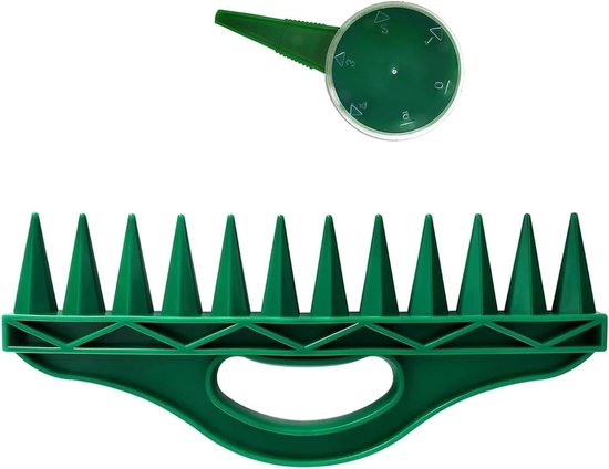 Zaaigereedschap voor planten - Zaaihulp - Kunststof zaaimachine - Plantenhulp - 12 gaten - Verstelbare zaaigoeddispenser - Leggereedschap voor zaaigoed - Paprika's - Radijs - Kweekhulp - Geschikt voor tuinieren - Groen model van Merkloos	