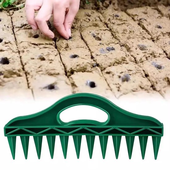 Zaaipons, gereedschap voor het bepalen van de afstand tussen zaden, zaaimachine voor groenteplanten, tuinpons, gereedschap voor het losmaken van de grond, 2 stuks van Merkloos	