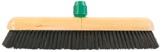 Zaalbezem Cleaninq gemengd haar met steelhouder 40cm van Cleaninq