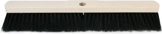 Zachte houten binnenbezem zwarte haren 50 cm - Binnenbezems van Talen Tools