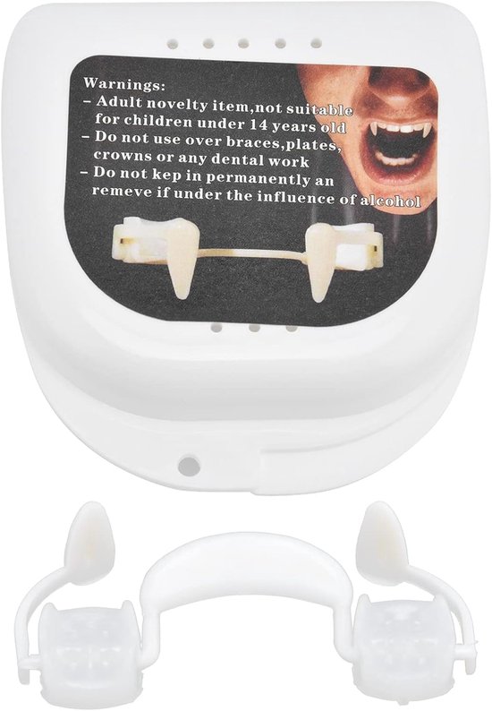Zachte Siliconen Intrekbare Herbruikbare Kunstgebit - Vampire Fangs Tanden - Nep Tanden - Cosplay Halloween Party Props - Volwassen Grap Speelgoed van Merkloos	