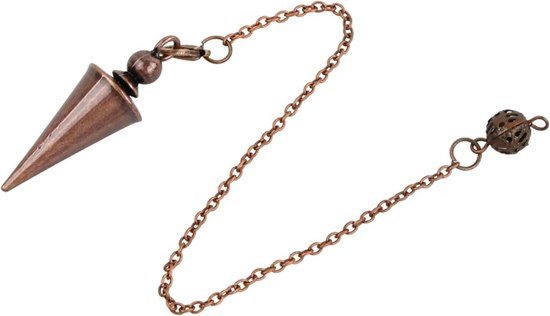 Zakpendel voor waarzeggerij, gemaakt van koper - Koperen puntige hanger-krans - Dowsing-kit voor Reiki-behandeling - Chakra-meditatie - scrying - Dowsing-stok divinatie