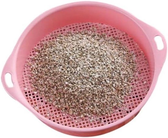 Zand Zeef Set - Tuin Zeef - Balkon Tuinieren - Stevig Kunststof - 28 cm - Roze