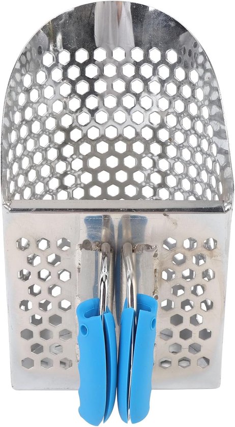 Zandschep Metaaldetector - Zeefschep RVS - Schatzoeken Strand - Opvouwbaar Handvat - 26x15x9 Cm